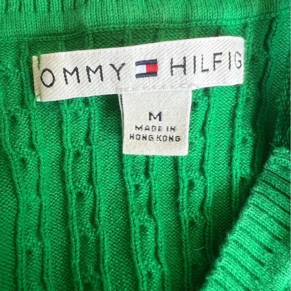 Tommy Hilfiger Green Sleeveless Cable Halter Sweater Women’s Sz M - Picture 10 of 10